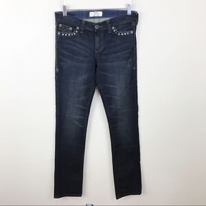 Affliction Straight Leg Dark Wash Denim Jeans 25